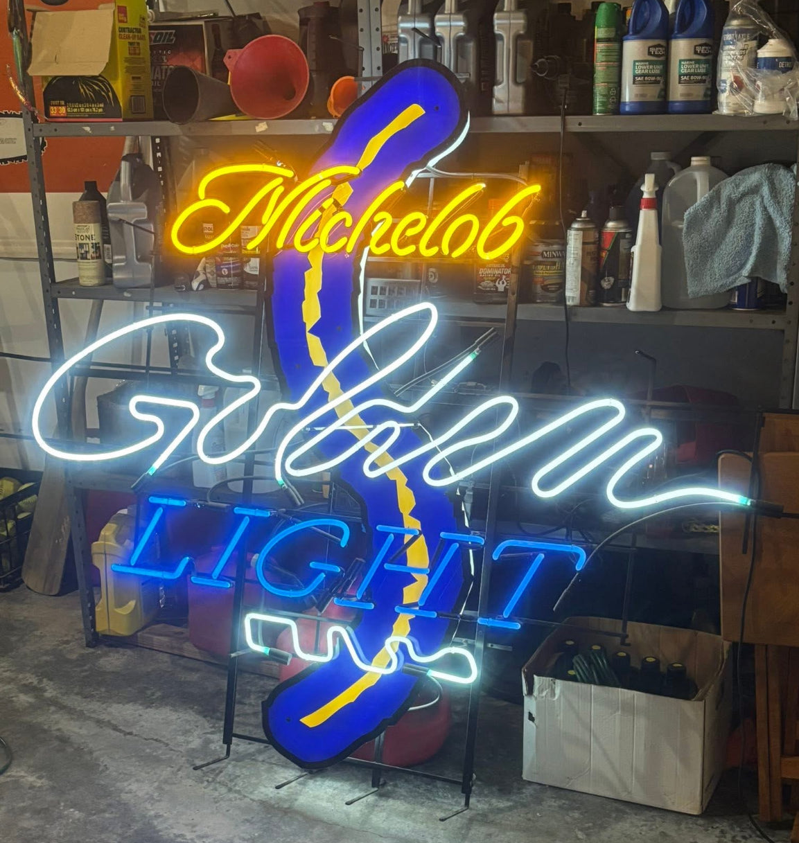 den Script Word Unit backlight / grid for Michelob Golden Light Draft Replacement Tube - Neon Sign Part