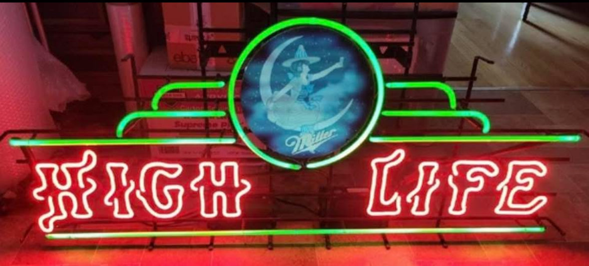 Right Green Emphasis unit for Miller High Life Replacement Tube - Neon Sign Part