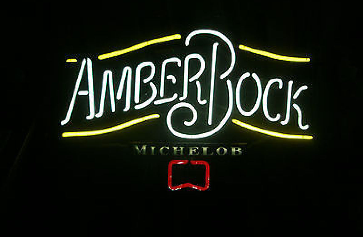 AMBER Single Stroke Word unit for Amber Bock Michelob Replacement Tube - Neon Sign Part