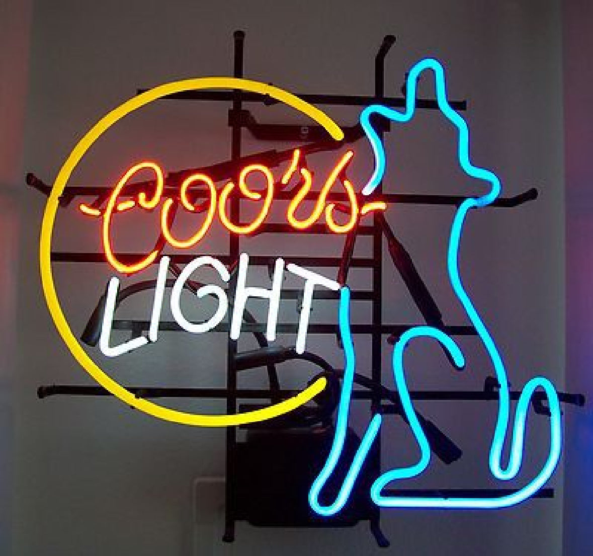Yellow Circle Border Unit for Coors Light Coyote Replacement Tube - Neon Sign Part