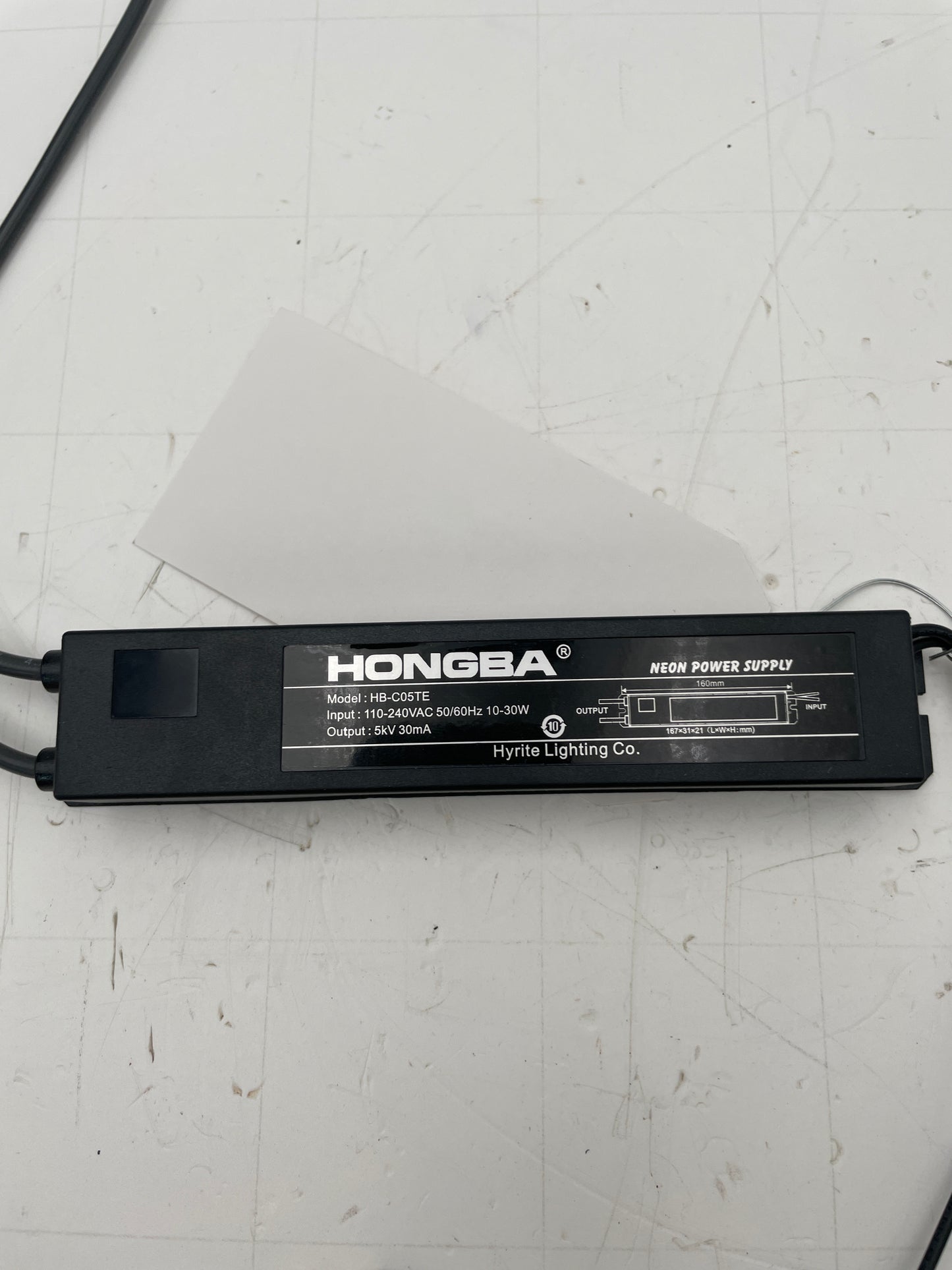 Hongba HB-C05TE Electronic Neon Sign Replacement Transformer – 5kV 30mA