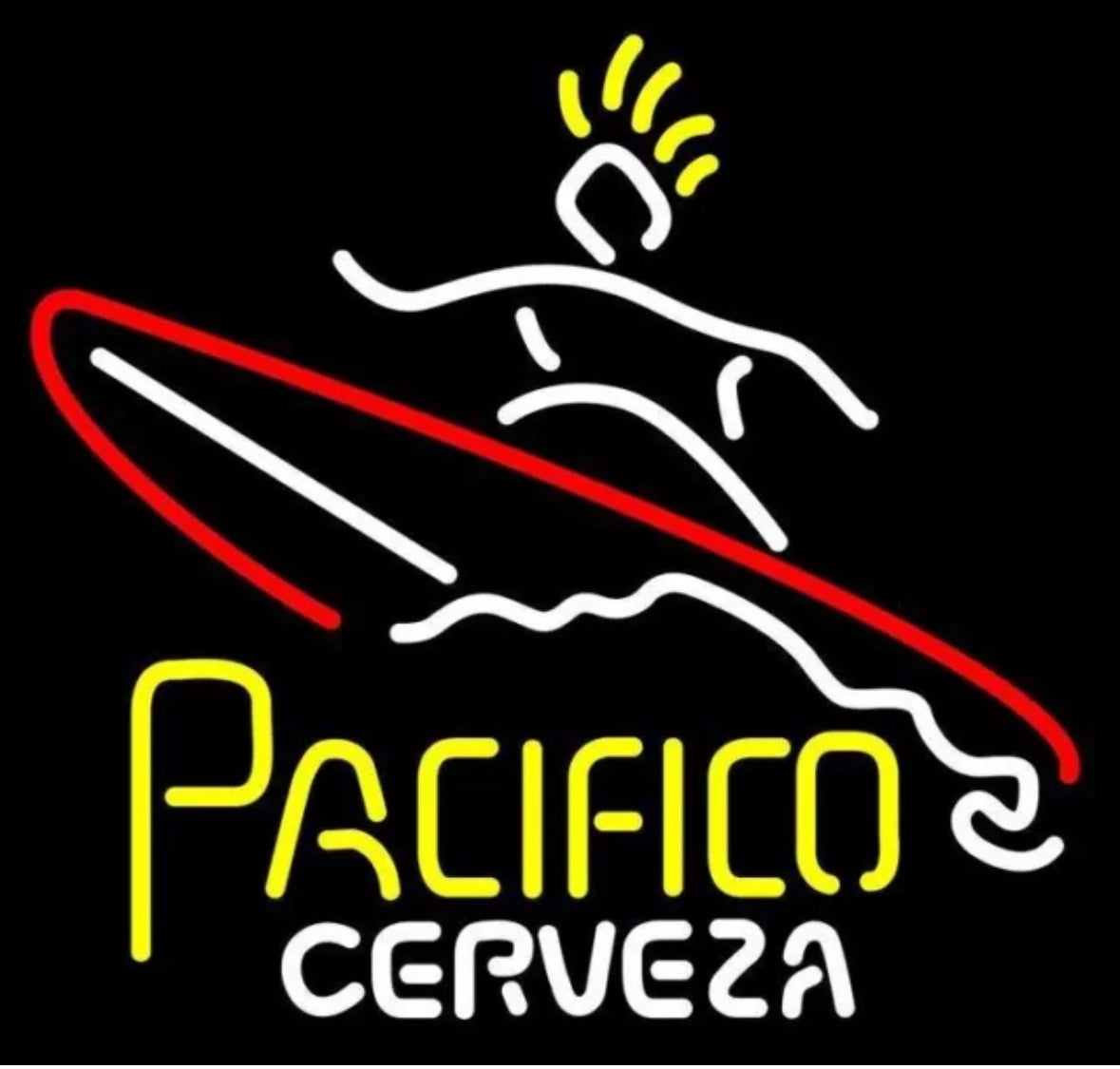 PACIFICO Single Stroke Word Unit for Surfer Dude & Others Replacement Tube - Neon Sign Part