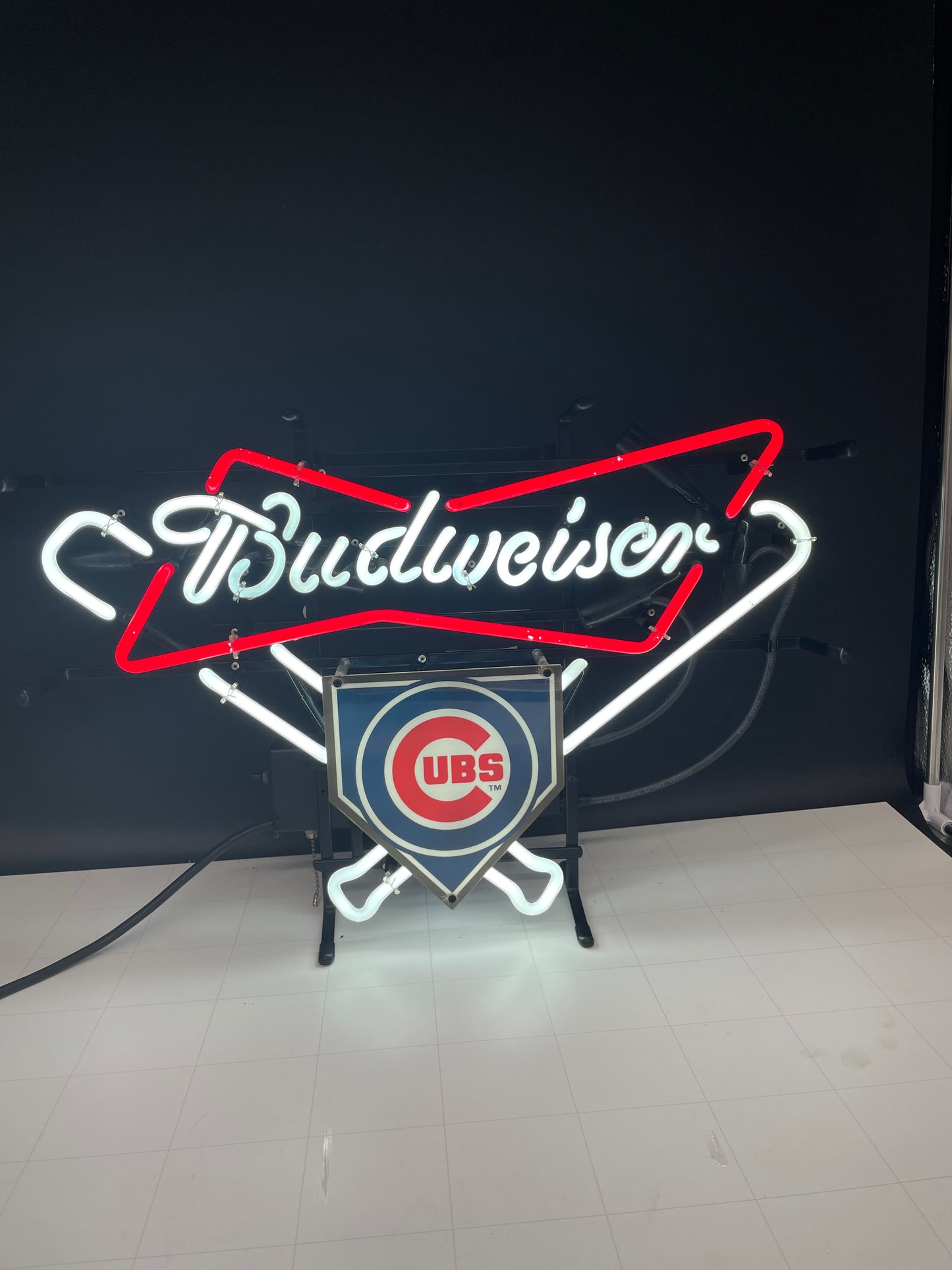 Cubs Home Plate Neon Sign Plastic Replacement Panel