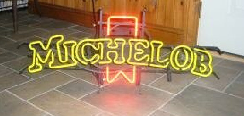 ELOB Yellow Double Stoke Word unit for Michelob Replacement Tube - Neon Sign Part