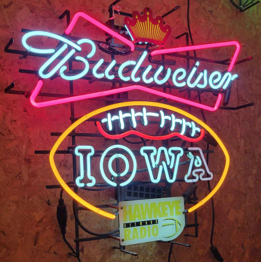 Bow Border Unit for Budweiser Iowa Football Replacement Tube - Neon Sign Part - New