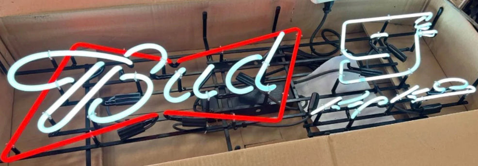 9 Double Stroke Word Unit for Budweiser Kahne Replacement Tube - Neon Sign Part