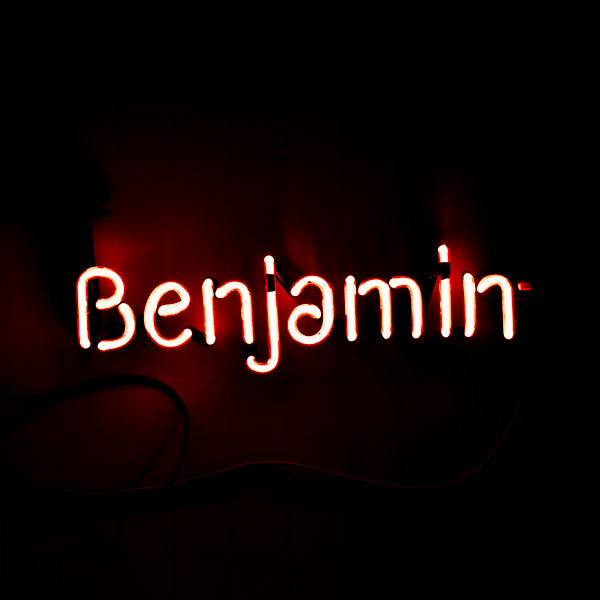 Benjamin Single Stroke Word Unit Neon Sign Replacement Tube