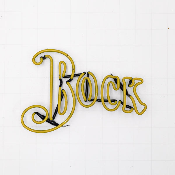 Bock Double Stroke Word Unit for Amber Bock Neon Sign Replacement Tube