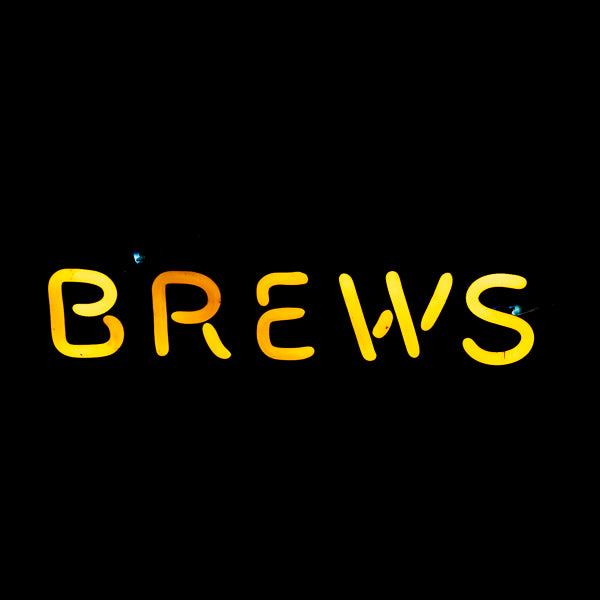 BREWS Single Stroke Word Unit Neon Sign Replacement Tube