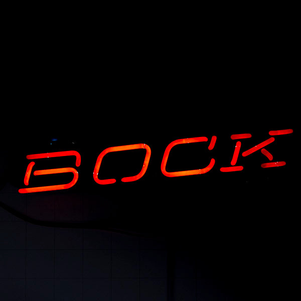 Bock Single Stroke Word Unit Neon Sign Replacement Tube