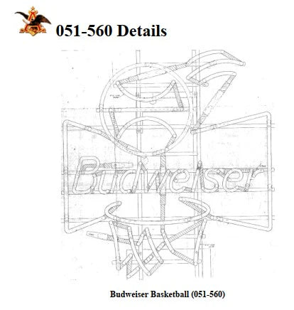 Budweiser Basketball Net unit - Neon Sign Part