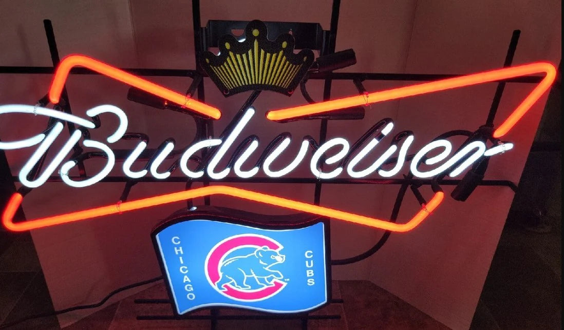 Budweiser Bowtie Flag backlit grid Replacement Tube and Housing - Neon Sign Part
