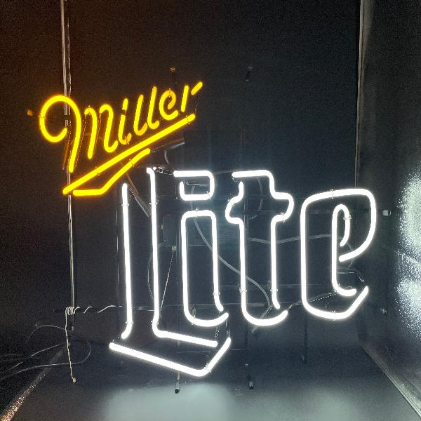 te Double Stroke Word Unit for Miller Lite Neon Sign Replacement Tube