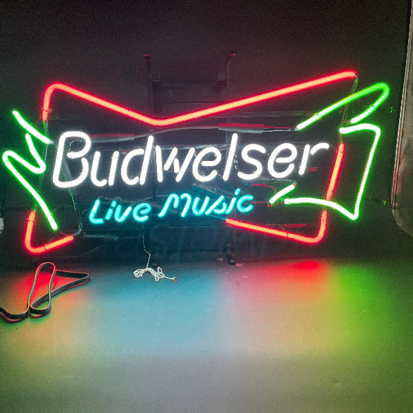Budweiser Live Music Neon Sign