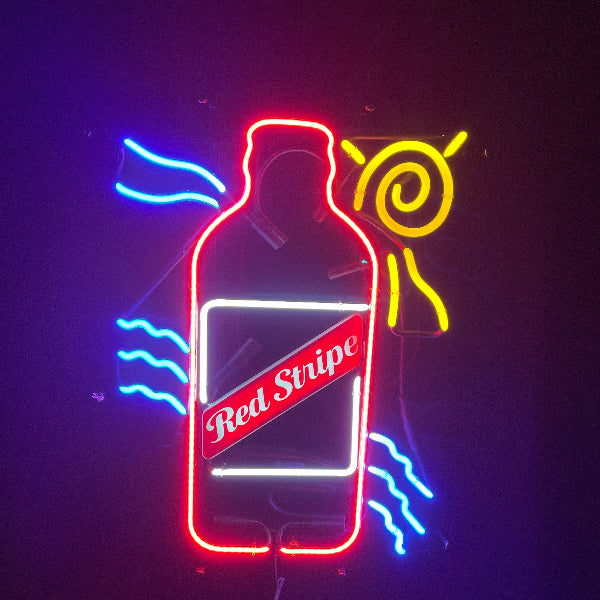 Red Stripe Beer Bottle Neon Sign (Suring)