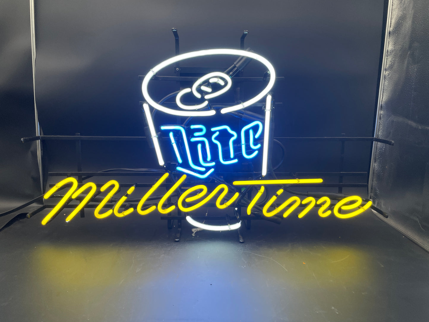 Miller Time Lite Can Neon Sign