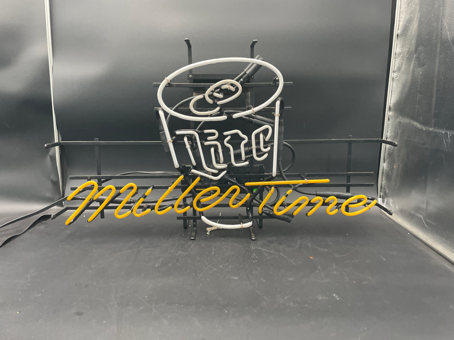 Miller Time Lite Can Neon Sign