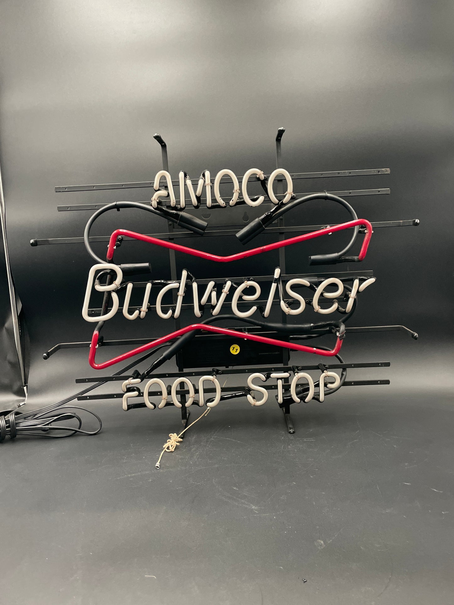 Budweiser Food Stop Neon Sign