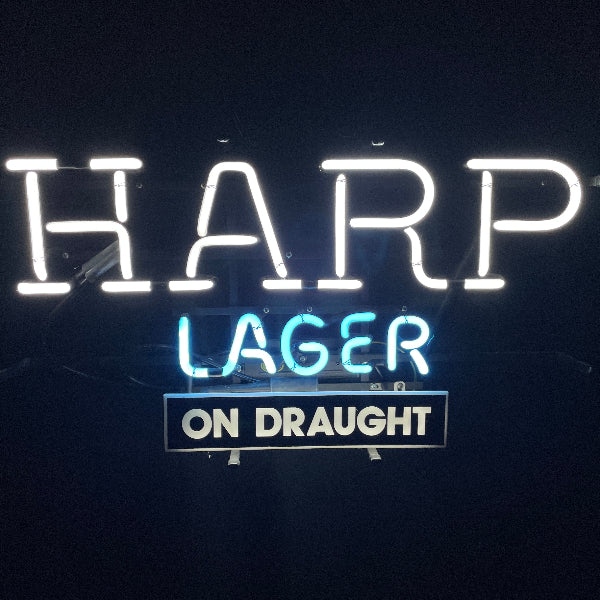 Harp Lager On Draught Guinness Neon Sign