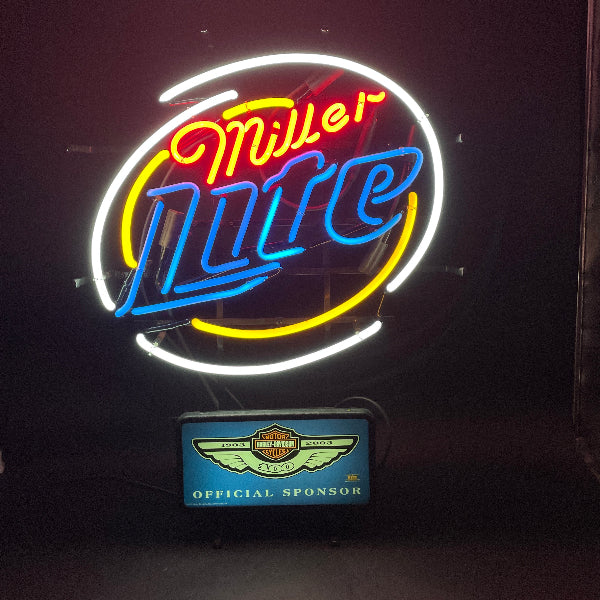 Miller Lite Harley-Davidson Neon Sign (Suring)