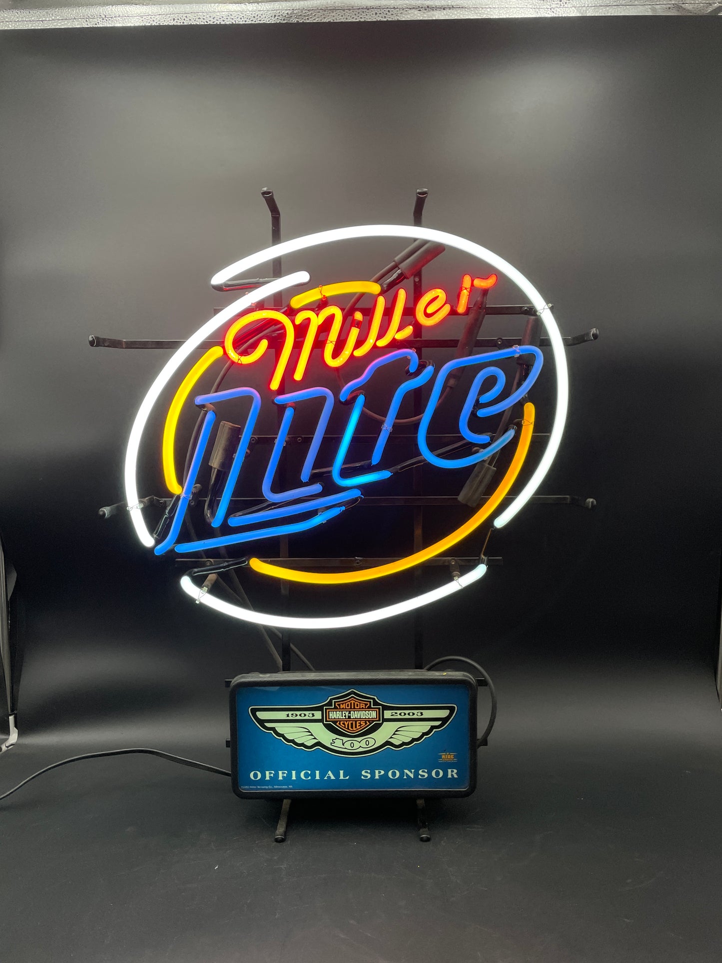 Miller Lite Harley-Davidson Neon Sign (Suring)