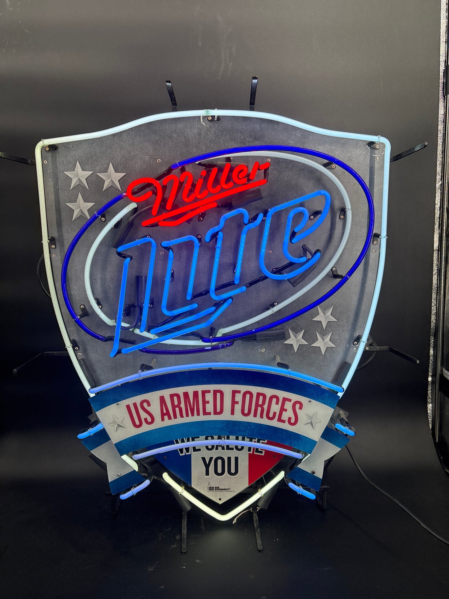 Miller Lite U.S. Armed Forces Neon Sign