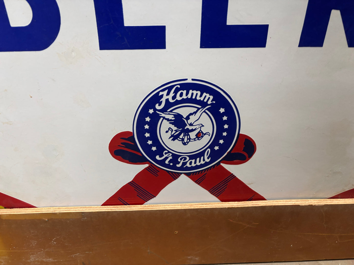 Hamm’s Beer “Leads Them All” Porcelain Sign (Circa 1940)