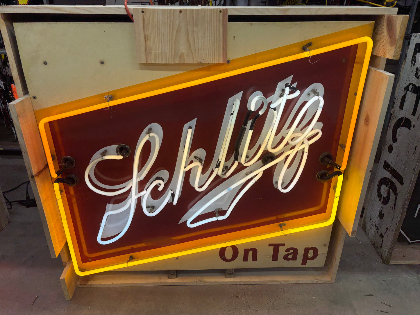 Schlitz Beer Neon Script Sign (Circa 1950)