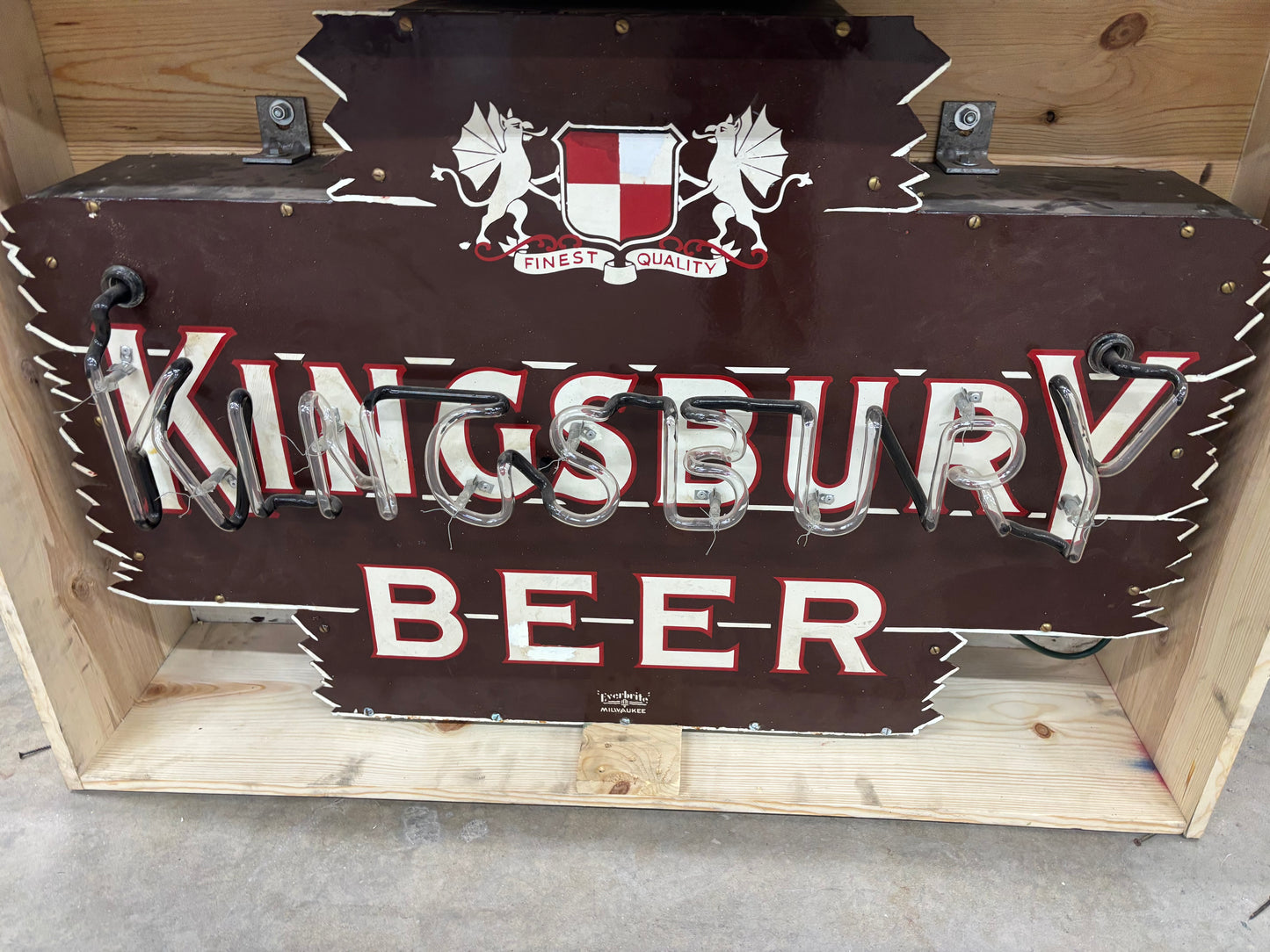 Kingsbury Beer Neon Sign (Circa 1936)
