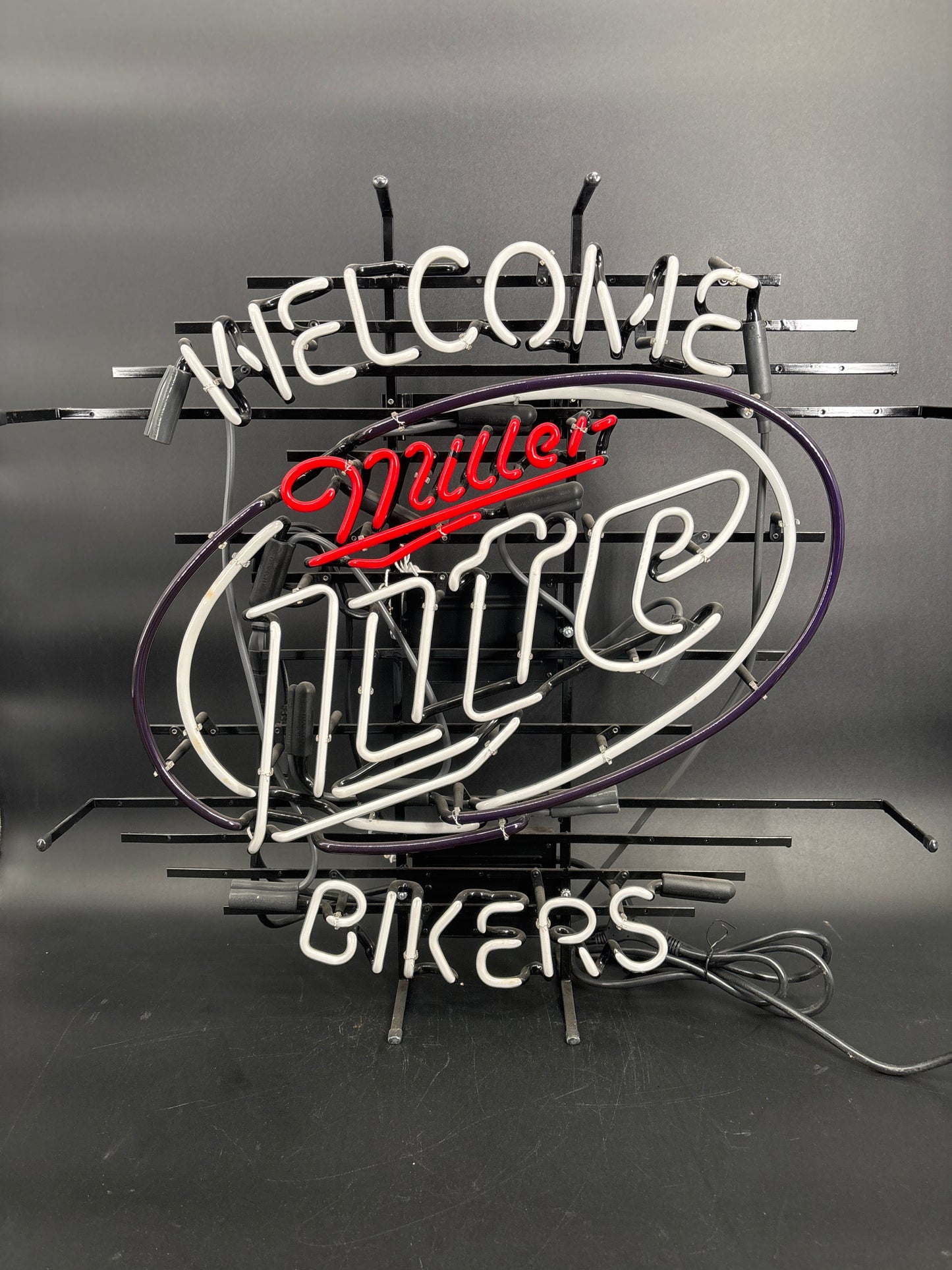 Miller Lite Welcome Bikers Neon Sign