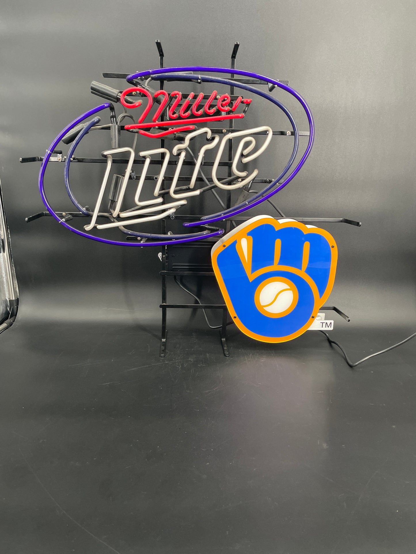 Miller Lite Milwaukee Brewers Neon Sign