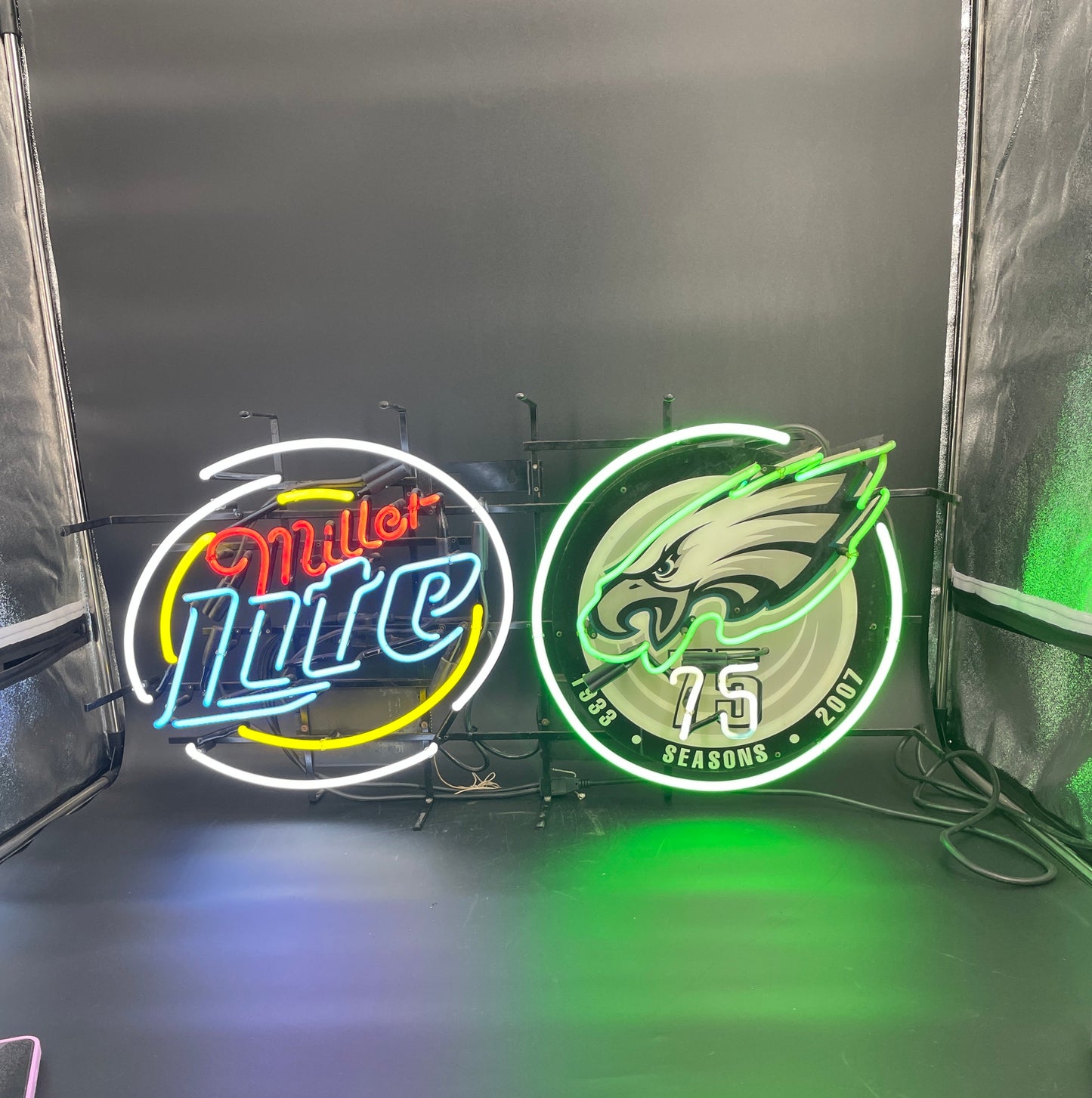 Miller Lite Philadelphia Eagles 75th Anniversary Neon Sign