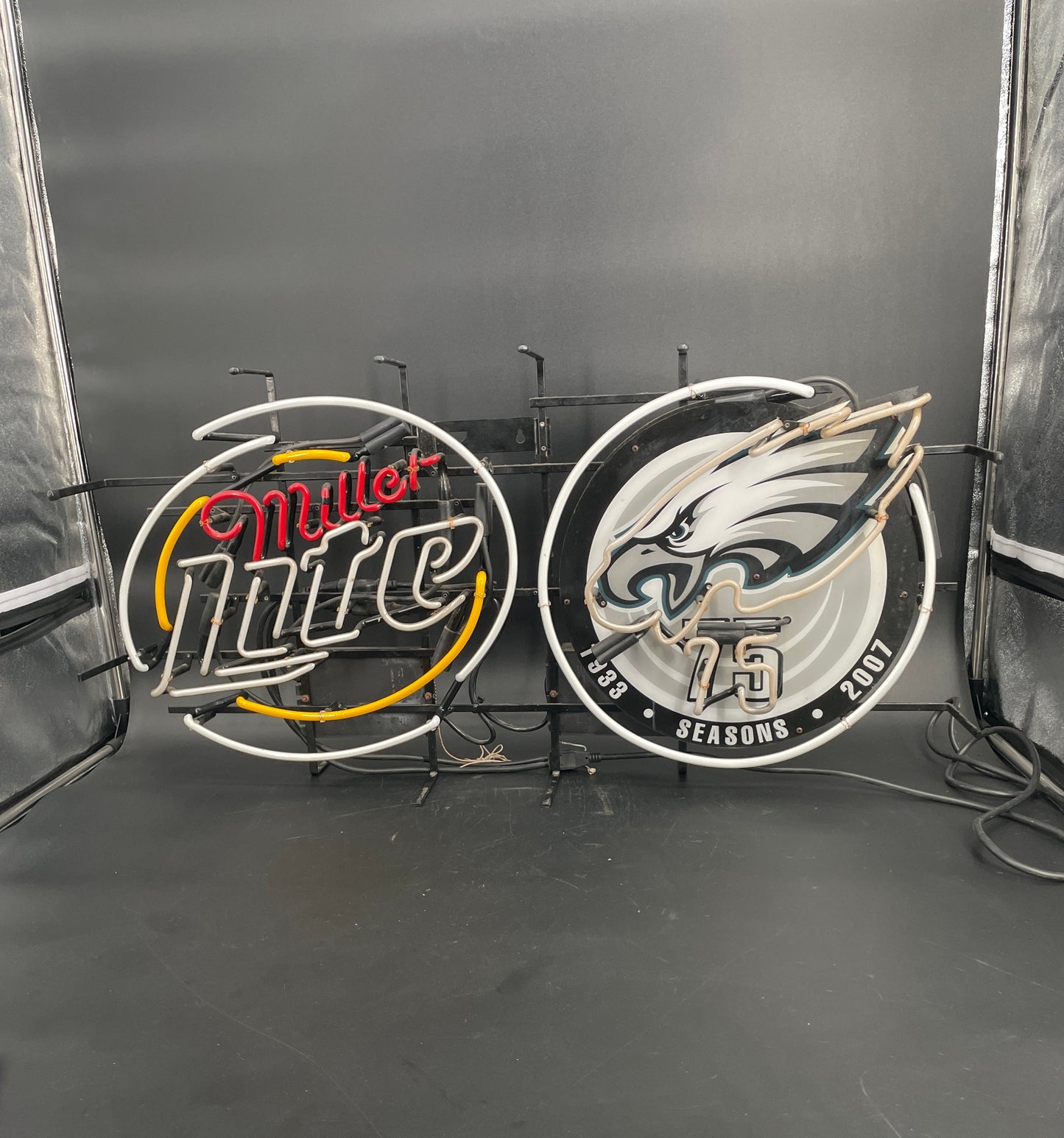 Miller Lite Philadelphia Eagles 75th Anniversary Neon Sign