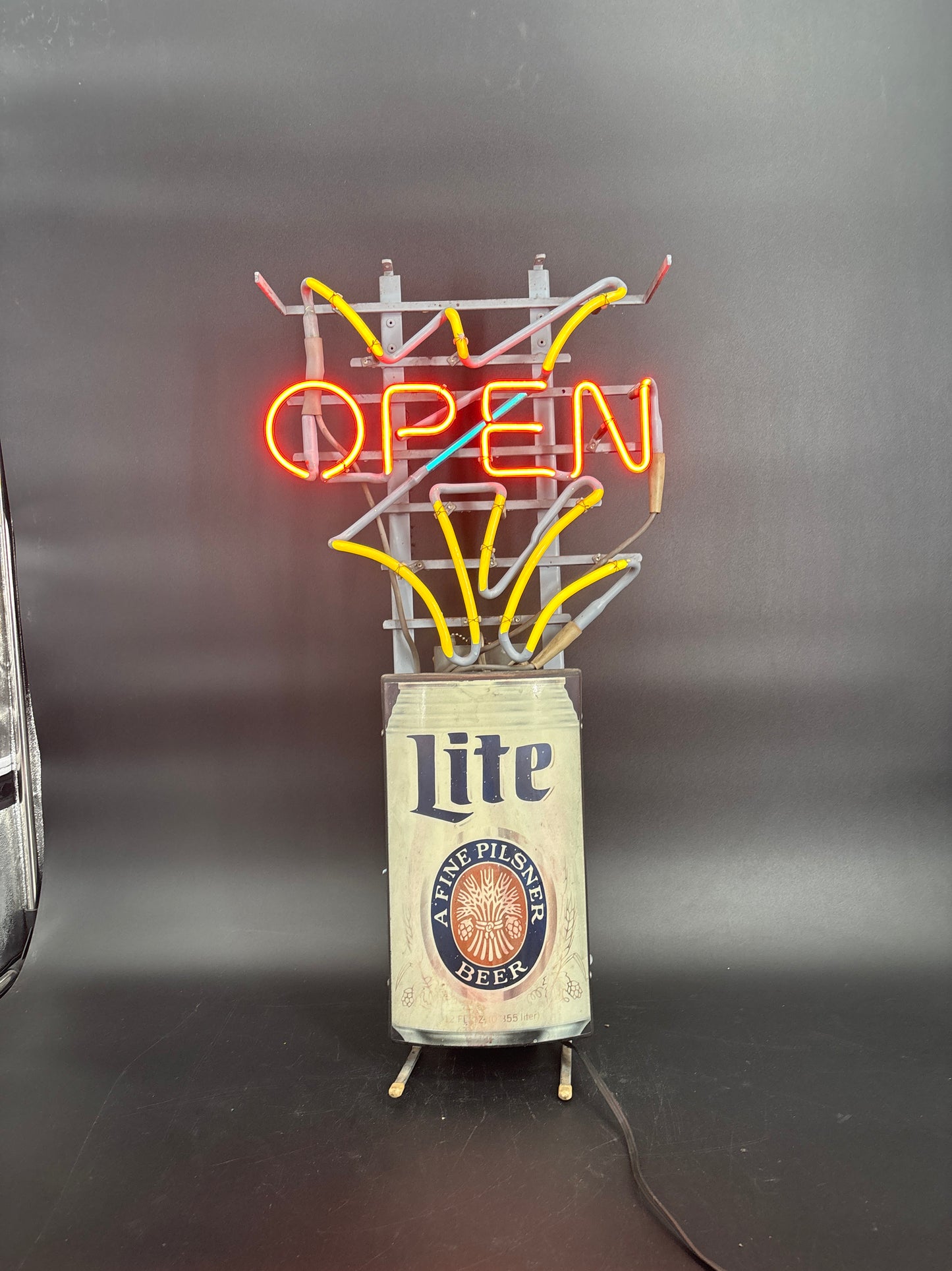 Miller Lite Open Splash Can Neon Sign