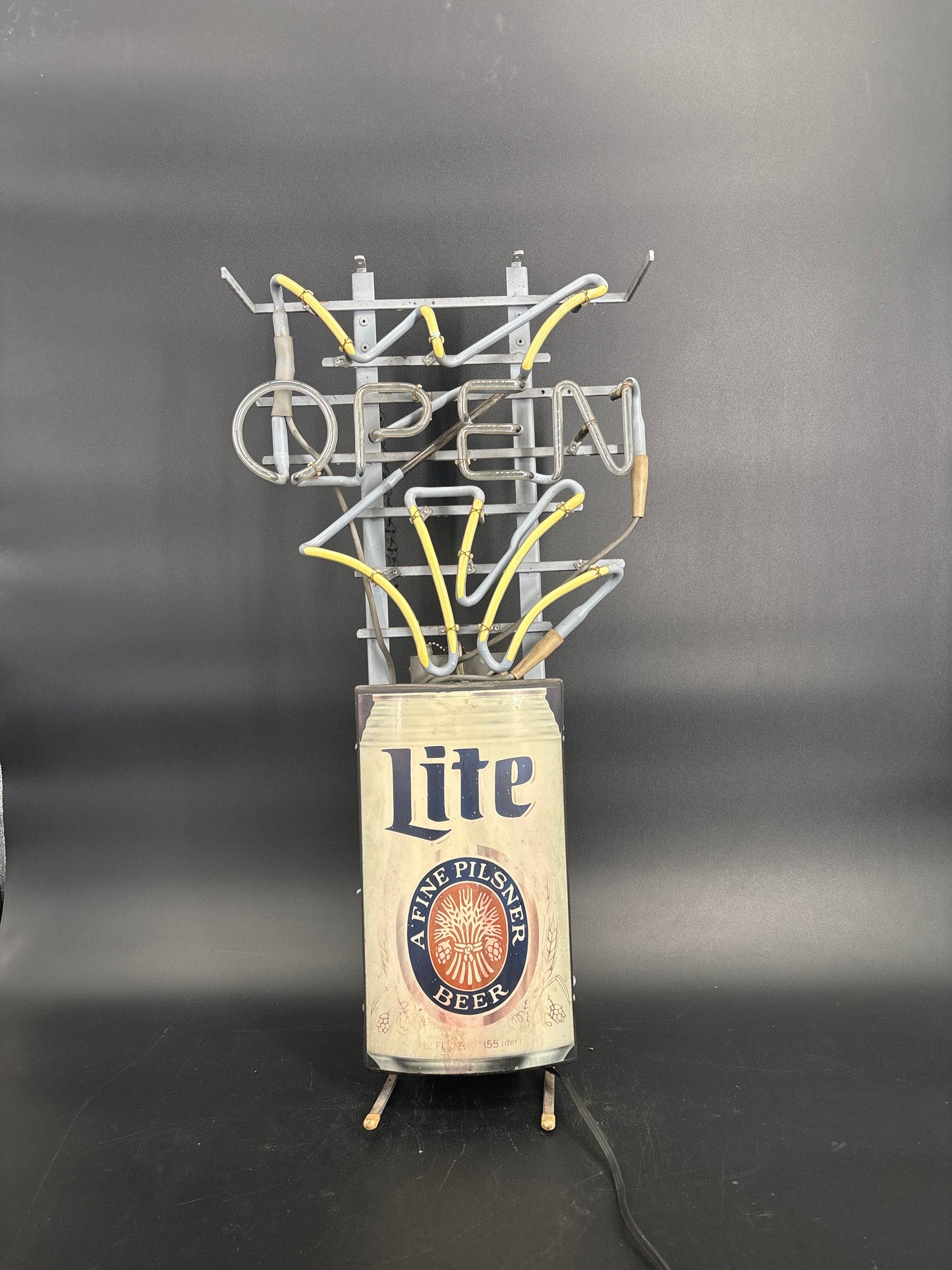 Miller Lite Open Splash Can Neon Sign