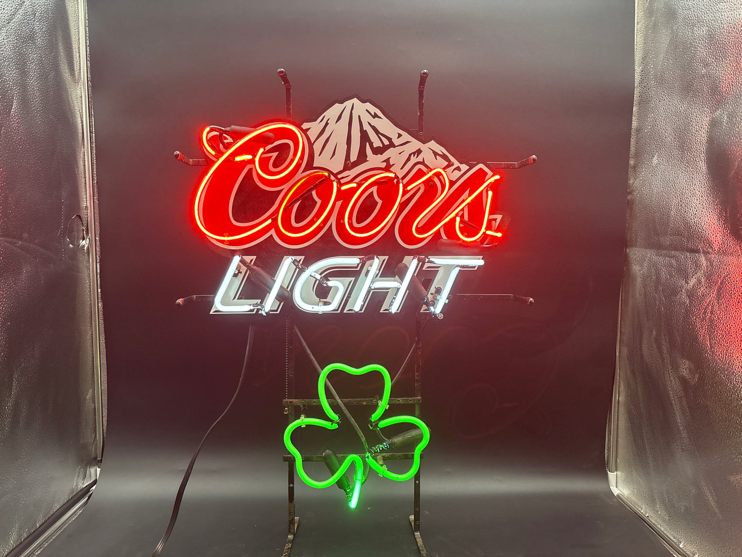 Coors Shamrock Neon Sign