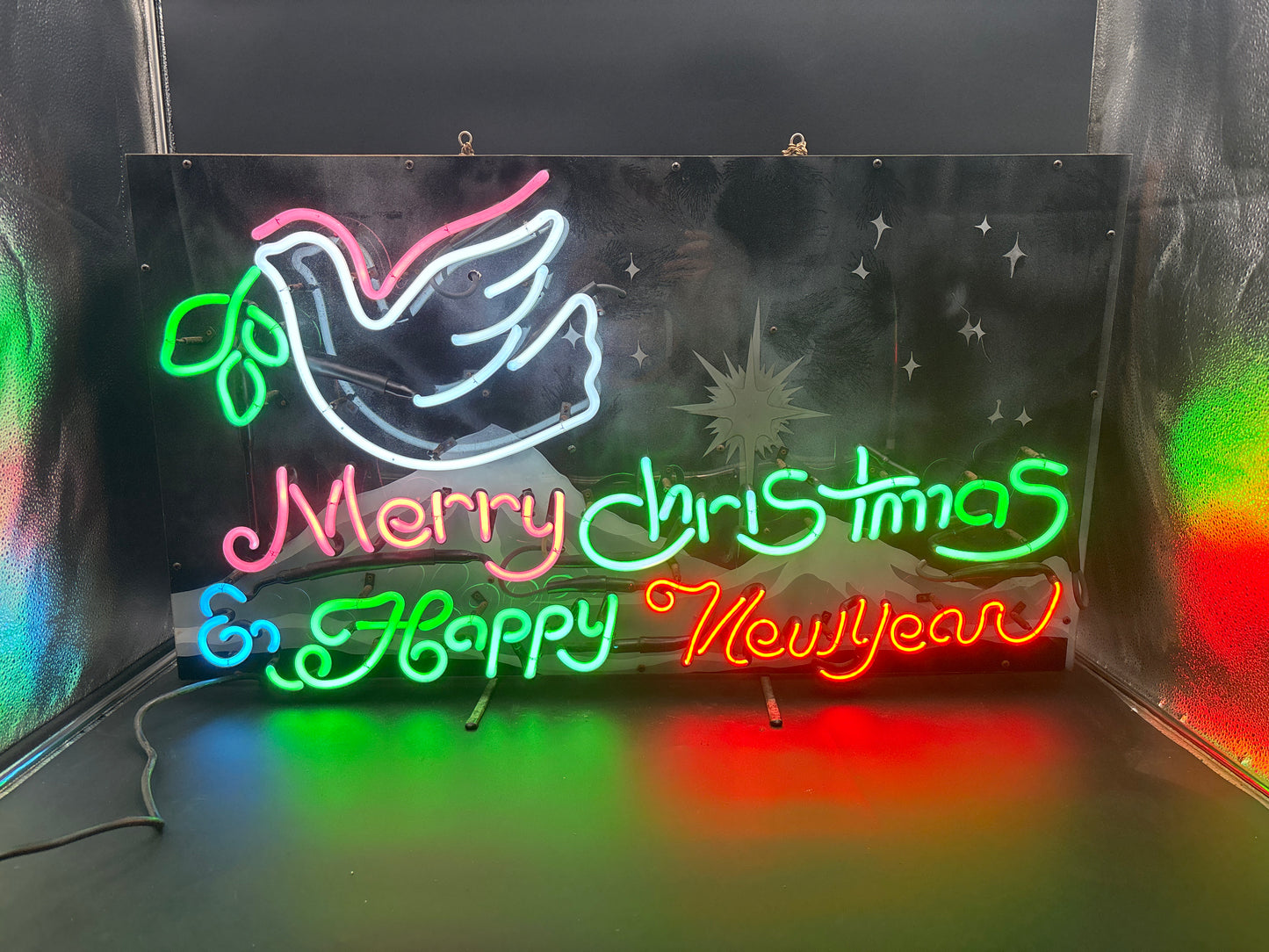 Merry Christmas & Happy New Year Neon Sign