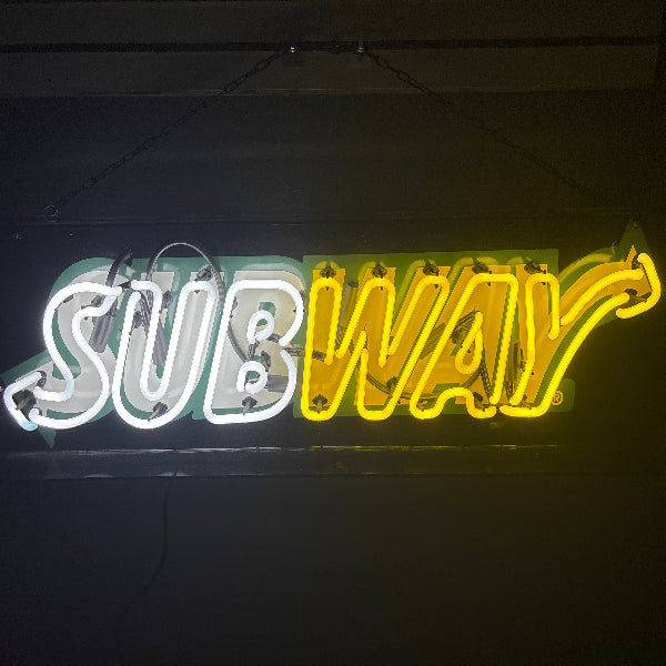 サブウェイ Subway : 245x61cm 店舗引き取り限定SUBWAY 大型 Sign 90's