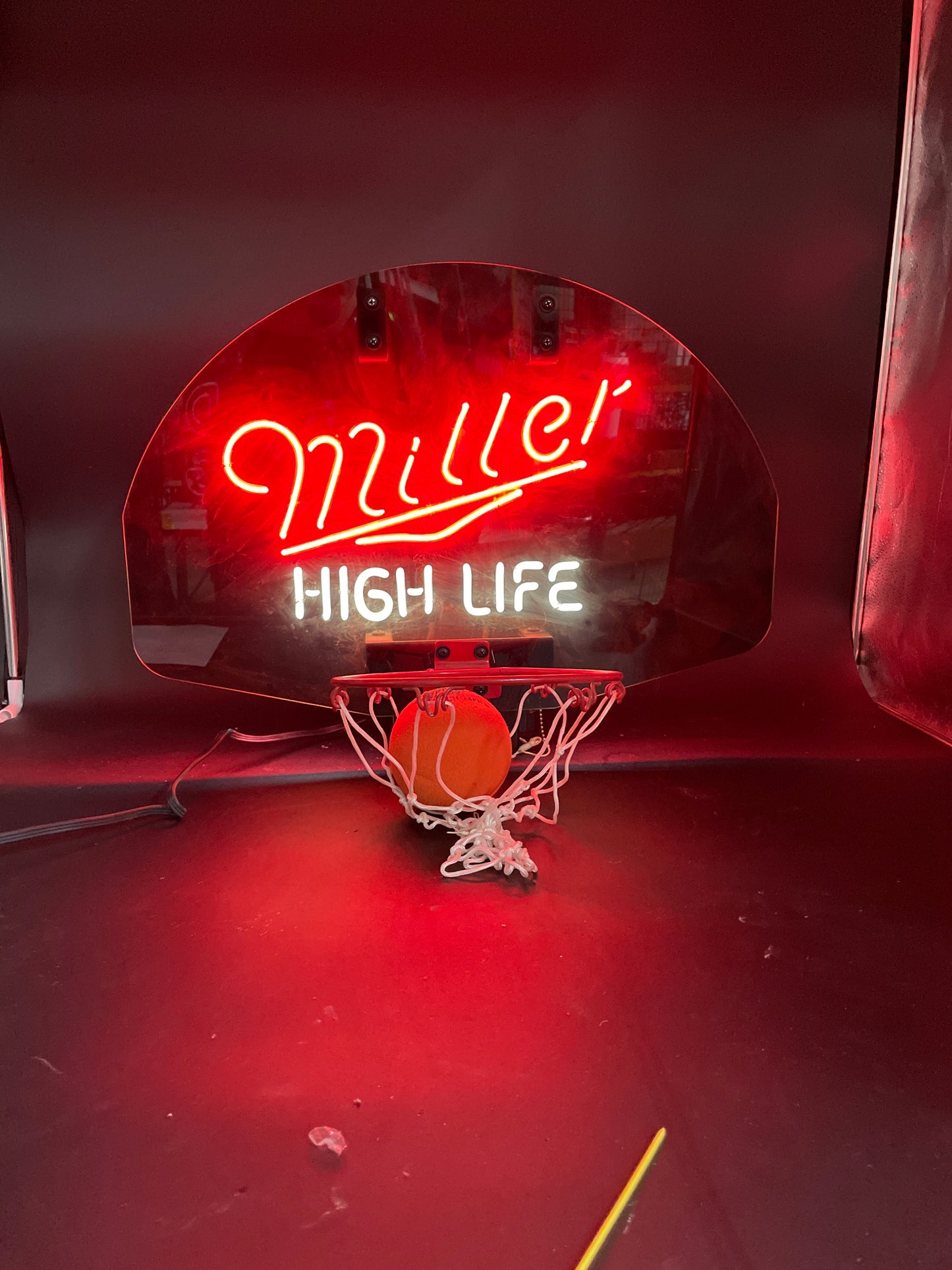 Wall Bracket with Basketball for Miller High Life Neon Sign