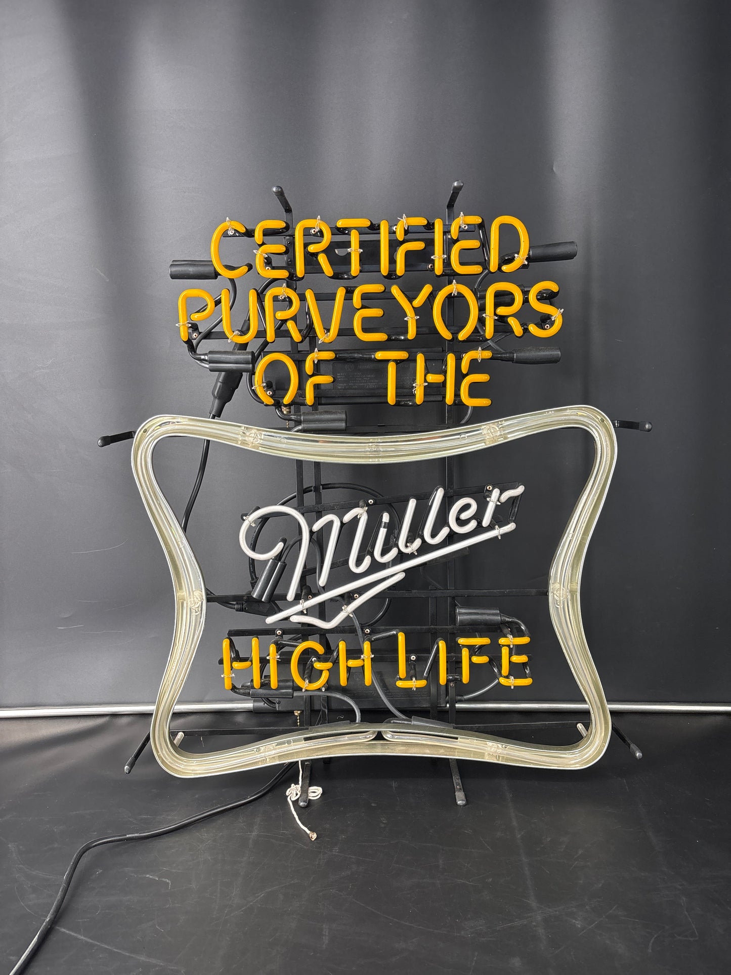 Miller High Life Certified Purveyors of the Good Life Neon Sign