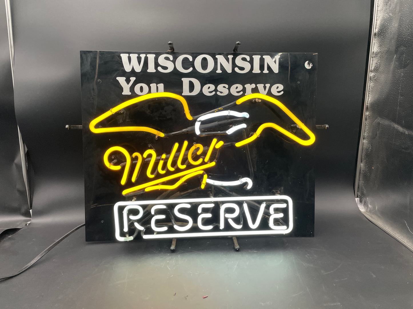 Wisconsin You Deserve Miller Reserve Neon Sign