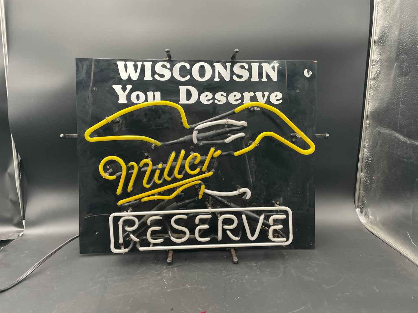 Wisconsin You Deserve Miller Reserve Neon Sign