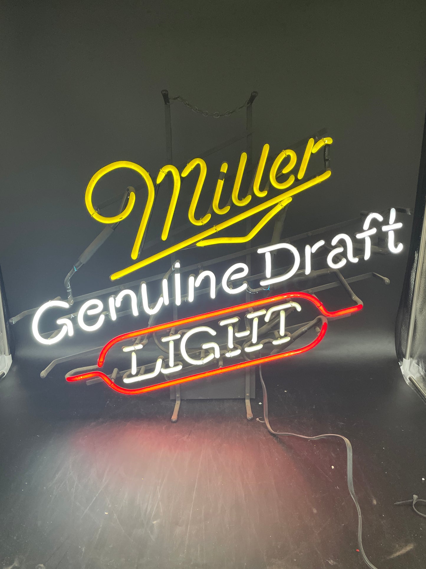 Miller Script Word Unit for Miller Genuine Draft Guitar Replacement Tube - Neon Sign Part Used
