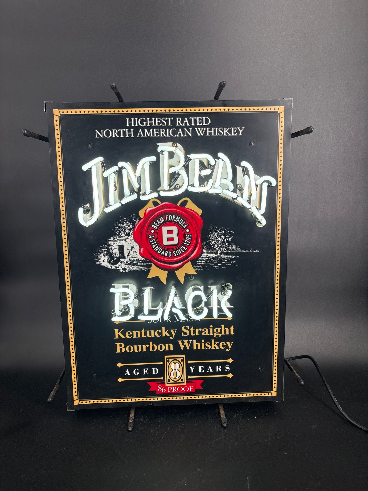 Jim Beam Black Neon Sign