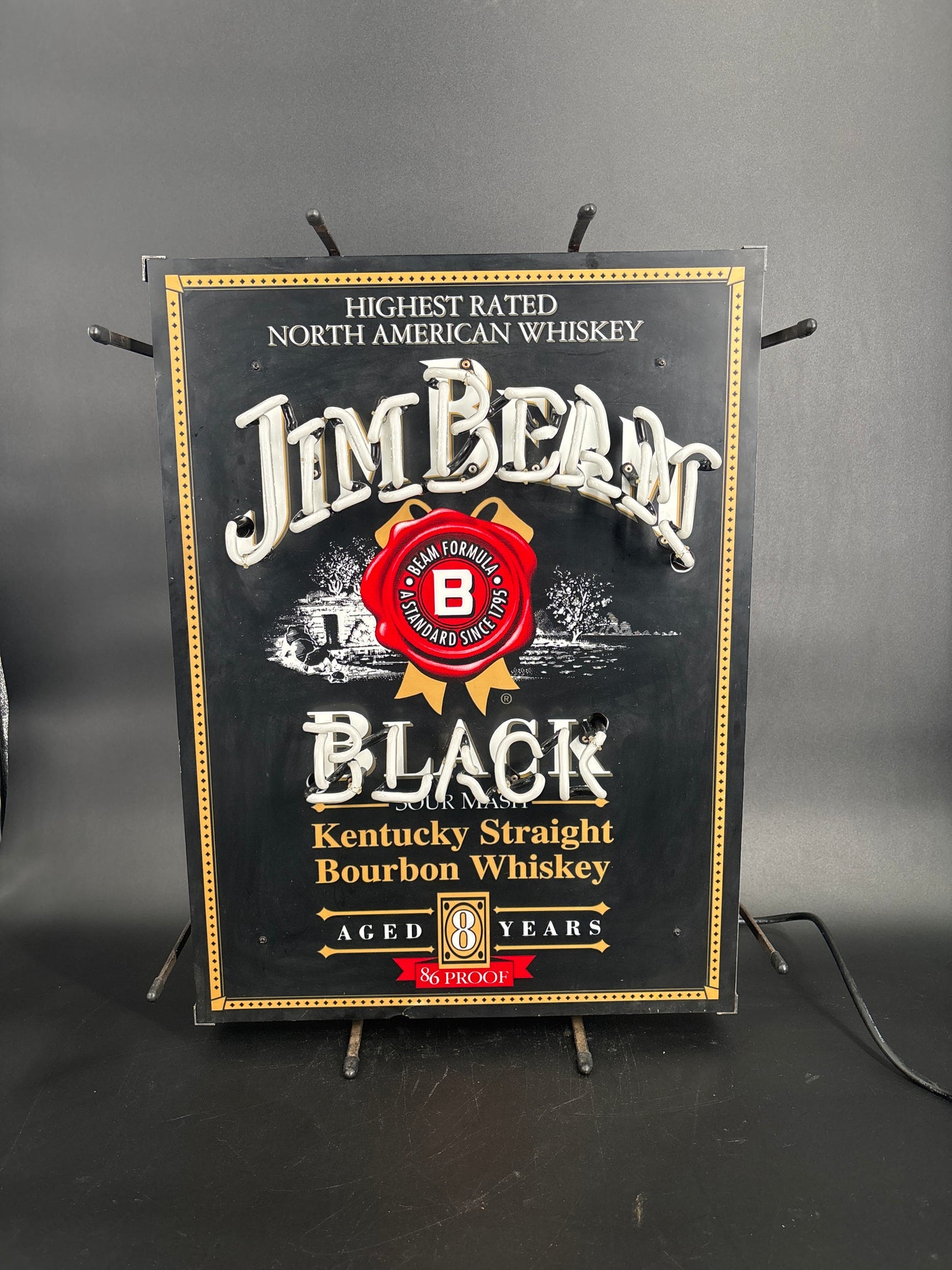 Jim Beam Black Neon Sign