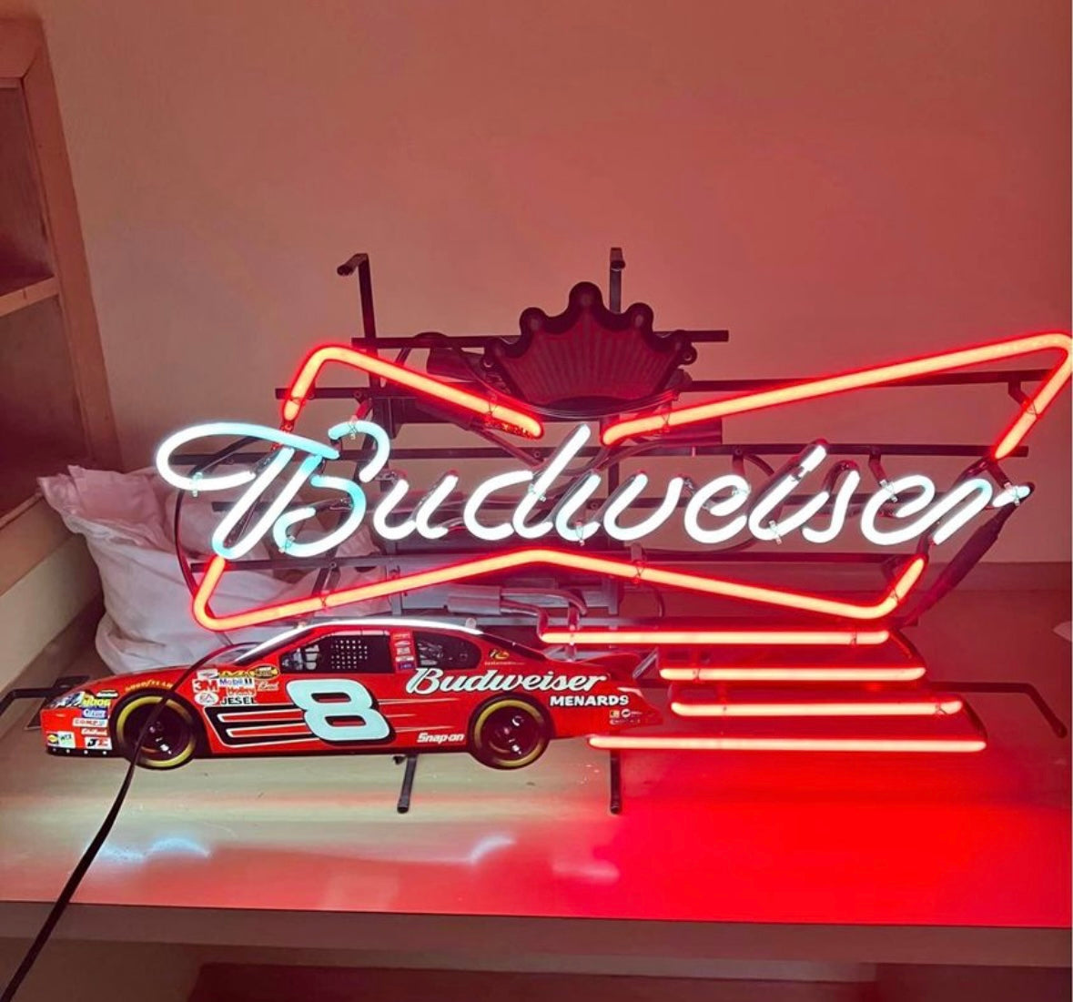 Red Emphasis Speed Exhaust Unit for Earnhardt Jr Nascar Budweiser Replacement Tube - Neon Sign Part