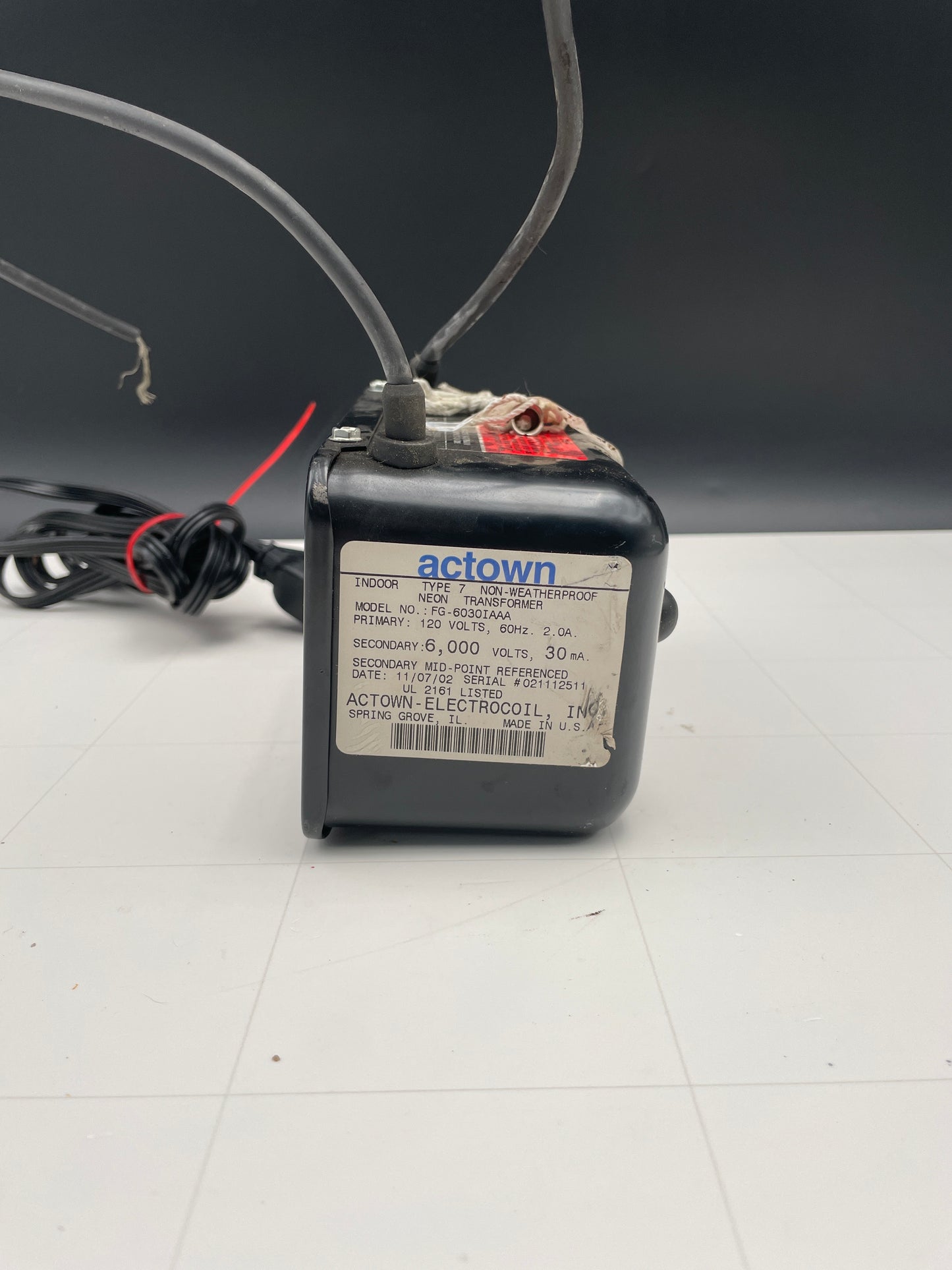 Actown Vintage Core & Coil Neon Sign Replacement Transformer – 6Kv