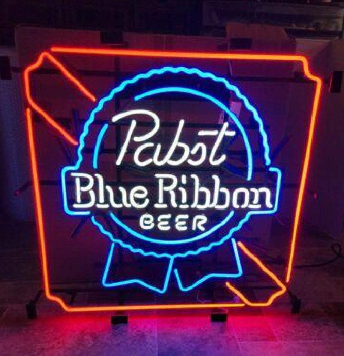 Pabst Red Border indent corners for Pabst Blue Ribbon Red Border Replacement Tube - Neon Sign Part Used