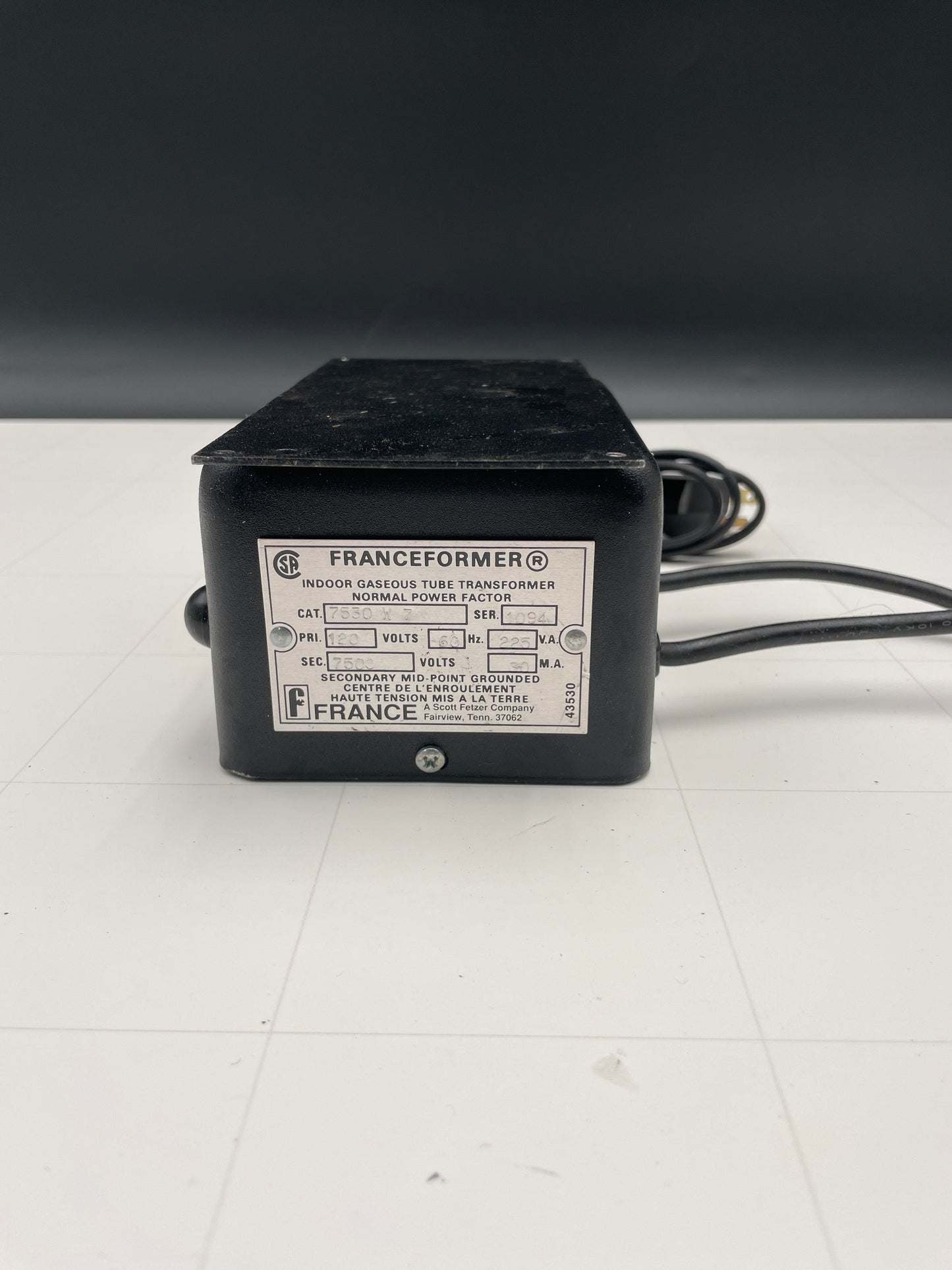 Franceformer Vintage Core & Coil Neon Sign Replacement Transformer – 7.5Kv