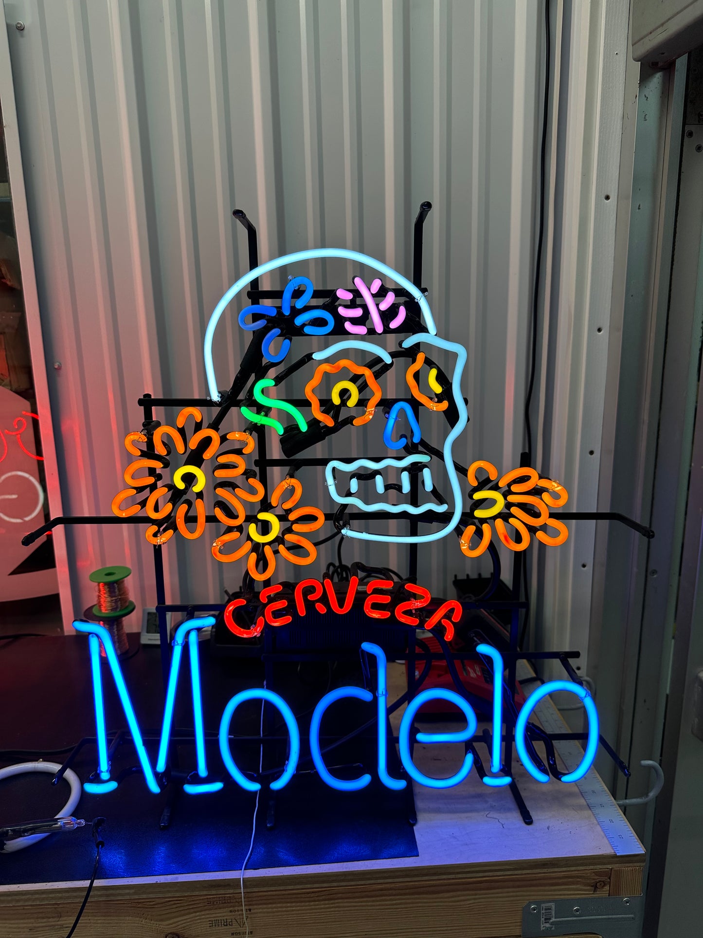 Top of Head for Modelo Cerveza Sugar Skull Neon Sign Replacement Tube